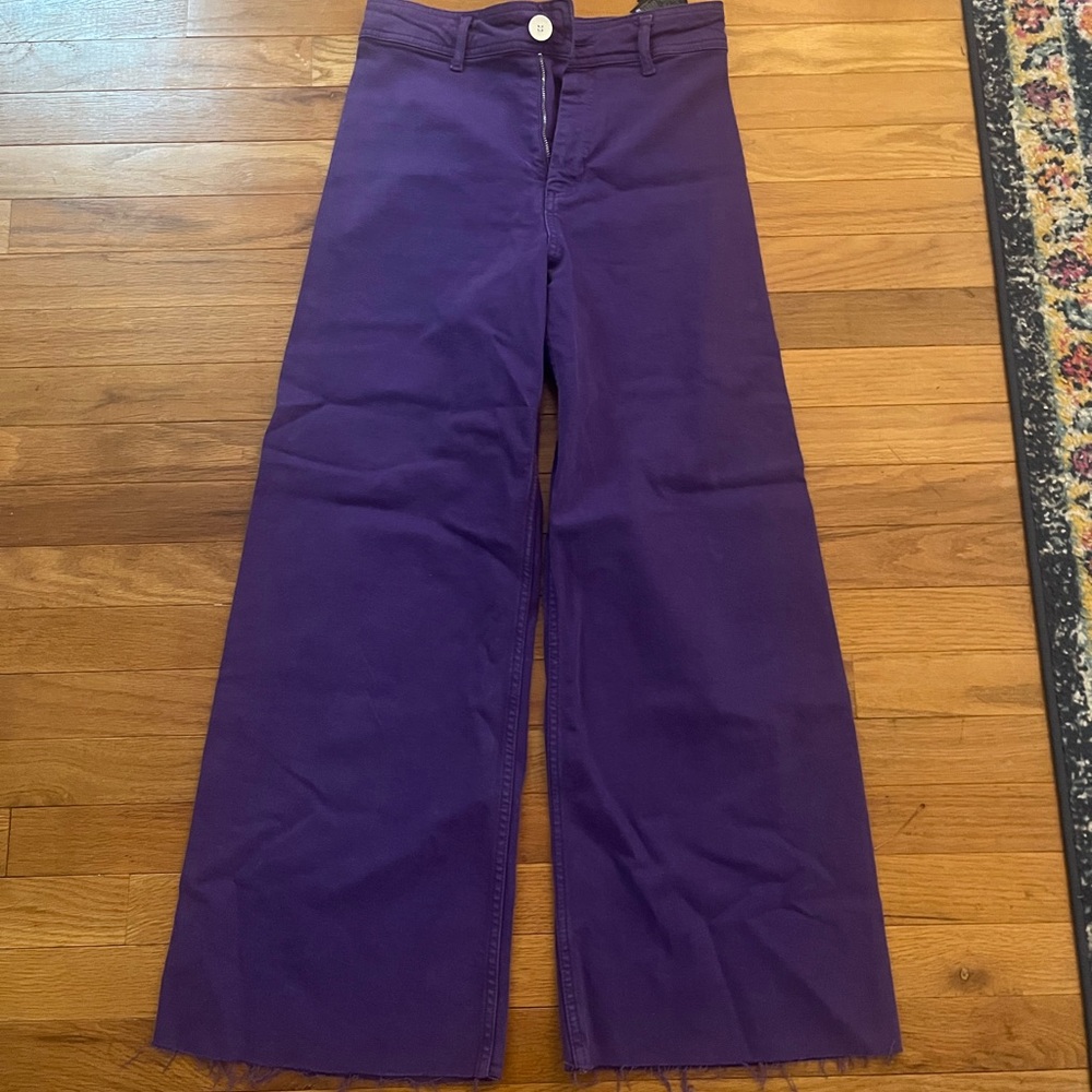 Zara Marine Straight Purple Jeans